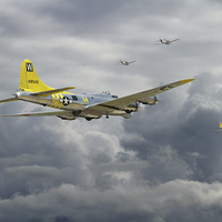 Buy canvas prints of  B17 - Rocky Road Home by Pat Speirs