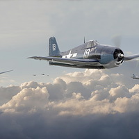 Buy canvas prints of Hellcat F6F - Combat Air Patrol  by Pat Speirs
