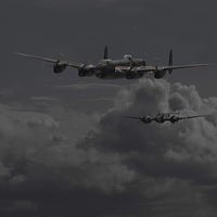 Buy canvas prints of Lancaster - Night Hunter  by Pat Speirs