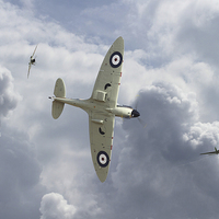 Buy canvas prints of  Spitfire - 'You can run................' by Pat Speirs