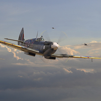 Buy canvas prints of  Spitfire - Homeward by Pat Speirs