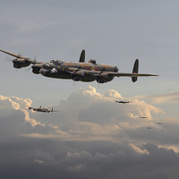 Buy canvas prints of  Lancasters - 'Maximum Effort' by Pat Speirs