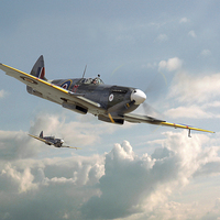 Buy canvas prints of  Spitfire - 'High in the Sunlit Silence' by Pat Speirs