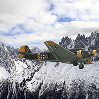 Buy canvas prints of Ju 52 - Alpine Passage by Pat Speirs