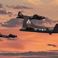 Buy canvas prints of B17 - Sunset Home by Pat Speirs