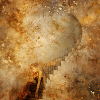 Buy canvas prints of Ghost on the Stairs by Ann Garrett