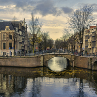 Buy canvas prints of Amsterdam Bridges by Ann Garrett