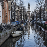 Buy canvas prints of Amsterdam Backwater by Ann Garrett