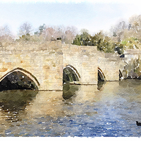 Buy canvas prints of Bakewell Bridge by Ann Garrett