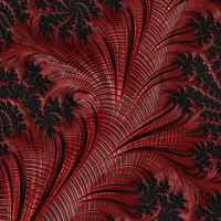 Buy canvas prints of Red on Black  2 - A Fractal Abstract by Ann Garrett