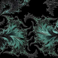 Buy canvas prints of Green Paisley - A Fractal Abstract by Ann Garrett
