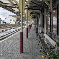 Buy canvas prints of Porthmadog Train Station by Ann Garrett