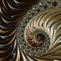 Buy canvas prints of Coffee and Cream - A Fractal Abstract by Ann Garrett