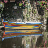 Buy canvas prints of Boat on the River Trieux in Pontrieux France by Ann Garrett