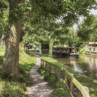 Buy canvas prints of The Canal at Gnosall 2 by Ann Garrett