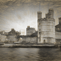 Buy canvas prints of Caernarfon Castle  by Ann Garrett
