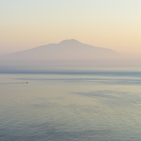 Buy canvas prints of Mount Vesuvius in the Mist by Ann Garrett