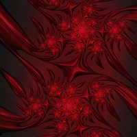 Buy canvas prints of Red Fractal Stars by Ann Garrett