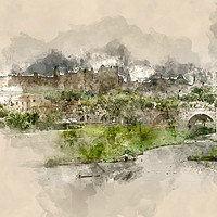 Buy canvas prints of The Citadel Carcassonne  by Ann Garrett