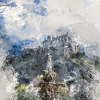 Buy canvas prints of Edinburgh Castle Edinburgh by Ann Garrett