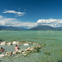 Buy canvas prints of Cooling Down in Lake Garda by Ann Garrett