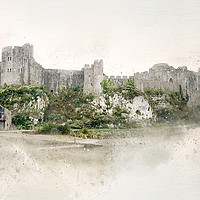 Buy canvas prints of Pembroke Castle Wales by Ann Garrett