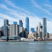 Buy canvas prints of Manhattan Panorama by Ann Garrett