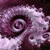Buy canvas prints of Purple Lace Fractal by Ann Garrett