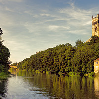 Buy canvas prints of Durham Cathedral on the River Wear by Ann Garrett