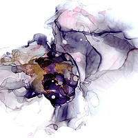 Buy canvas prints of Lilac Ink Art by Ann Garrett