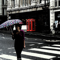 Buy canvas prints of RAINY DAY IN LONDON by David Atkinson