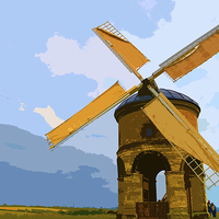 Buy canvas prints of CHESTERTON WINDMILL by David Atkinson