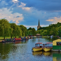 Buy canvas prints of  By the River Avon by David Atkinson