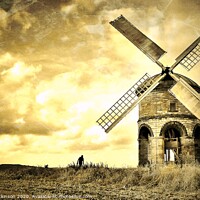 Buy canvas prints of Windmill in sail by David Atkinson