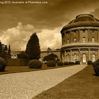 Buy canvas prints of Ickworth House in sepia by Mark Bunning