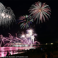 Buy canvas prints of Cromer Fireworks 1 by Mark Bunning
