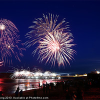 Buy canvas prints of Cromer Fireworks 4 by Mark Bunning
