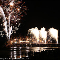 Buy canvas prints of Cromer Fireworks 6 by Mark Bunning