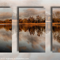 Buy canvas prints of Thompson Water Panoramic triptych by Mark Bunning