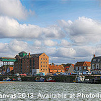 Buy canvas prints of Wells Harbour Panoramic by Mark Bunning