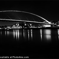 Buy canvas prints of Night falls over maastrict in Black and White by Mark Bunning