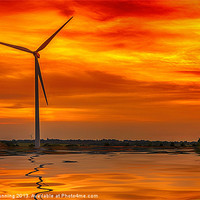 Buy canvas prints of Harvesting The Power Of Wind by Mark Bunning