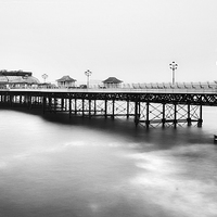 Buy canvas prints of Cromer pier in monochrome by Mark Bunning