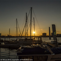Buy canvas prints of Sunset at Portsmouth Harbor by Vinicios de Moura