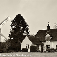 Buy canvas prints of The Windmill and the house by Vinicios de Moura