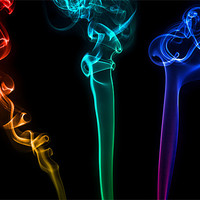 Buy canvas prints of Coloured smoke by Sam Burton