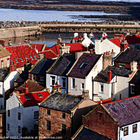Buy canvas prints of Staithes Rooftops by Paul M Baxter