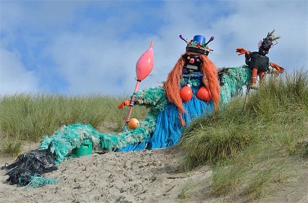 Perranporth Mermaid Picture Board by Jon Short
