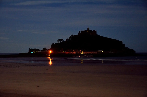 St Micheal's Mount at night Picture Board by Jon Short