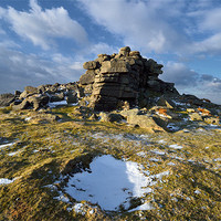 Buy canvas prints of Wintry West Mill Tor by Jon Short